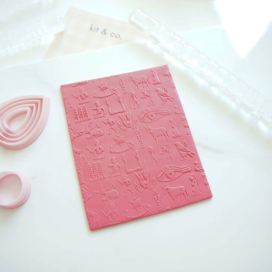 kitandco.com.au Texture Roller Acrylic "Egyptian Icons" - Acrylic Texture Roller