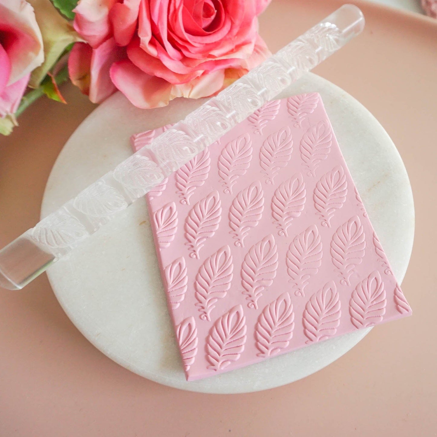 kitandco.com.au Texture Roller Acrylic "Feather" - Acrylic Texture Roller