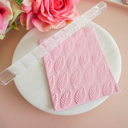 kitandco.com.au Texture Roller Acrylic "Feather" - Acrylic Texture Roller