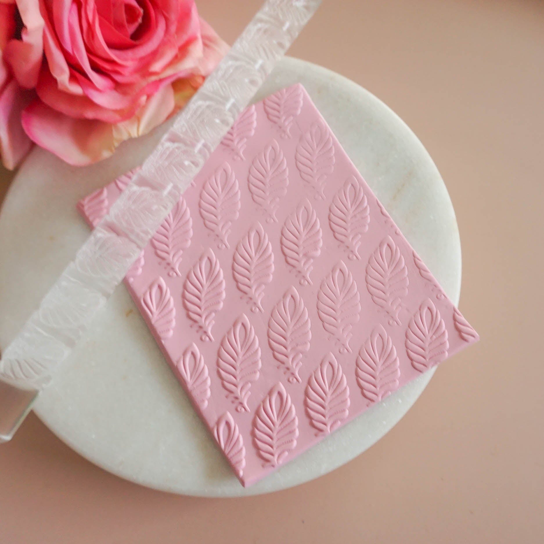 kitandco.com.au Texture Roller Acrylic "Feather" - Acrylic Texture Roller