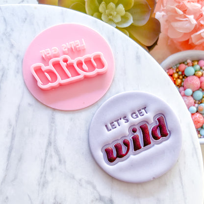 "Let's Get Wild" Fondant Stamp