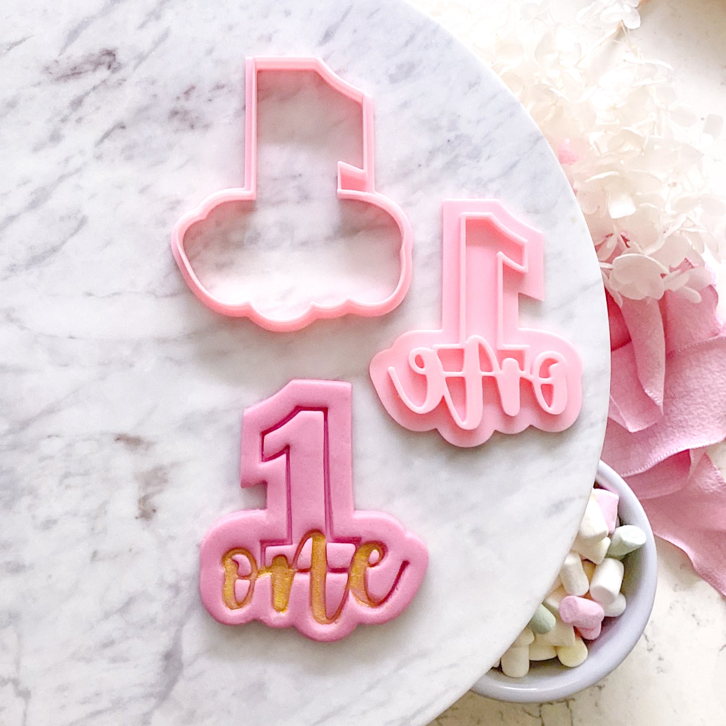 One - Cookie Cutter & Stamp