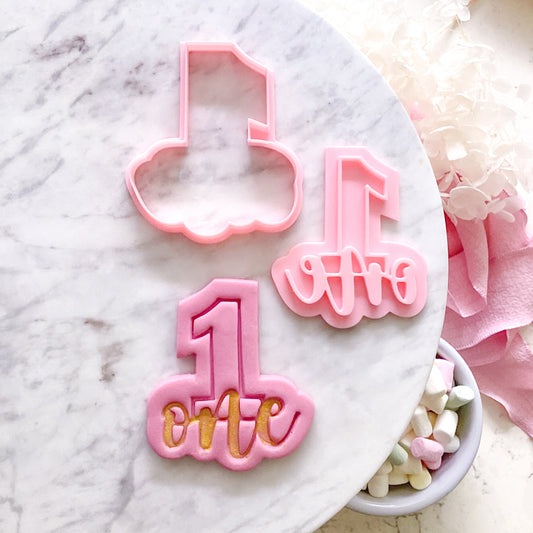 One - Cookie Cutter & Stamp