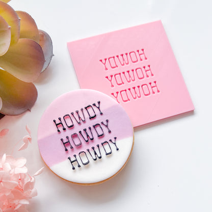 "Howdy" - Pop Stamp Plate