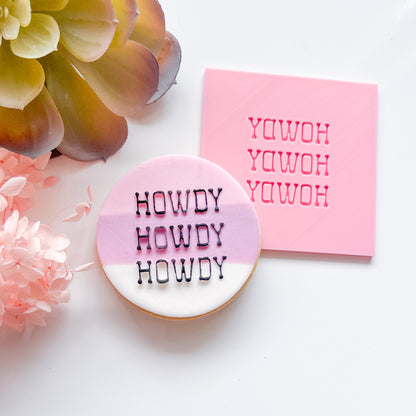 "Howdy" - Pop Stamp Plate