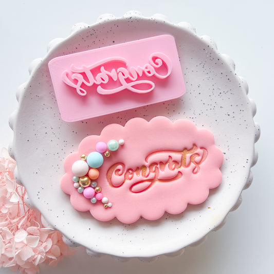 Congrats - Fondant Stamp