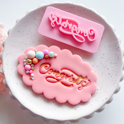 "Congrats" - Fondant Stamp