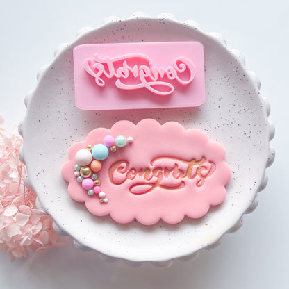 "Congrats" - Fondant Stamp