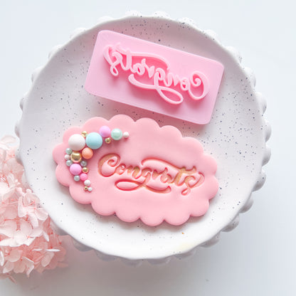 "Congrats" - Fondant Stamp
