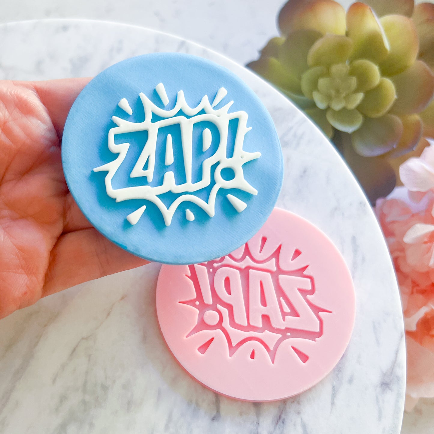 Zap Raised Fondant Stamp