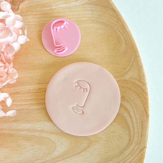 Pretty Face Stamp #5 Fondant Stamp
