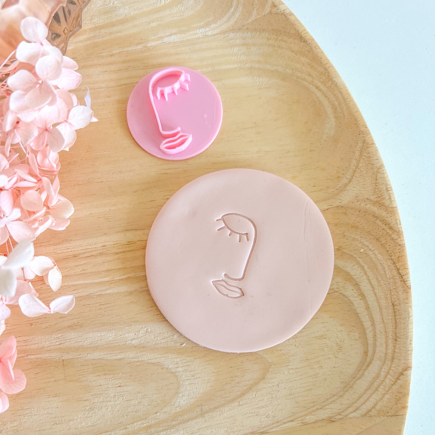 Pretty Face Stamp #5 Fondant Stamp