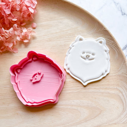 Pomeranian Cookie Cutter & Stamp