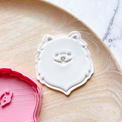 Pomeranian Cookie Cutter & Stamp