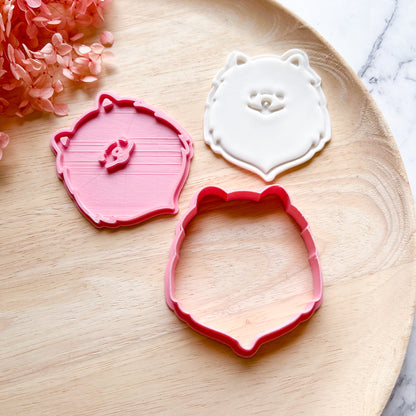 Pomeranian Cookie Cutter & Stamp