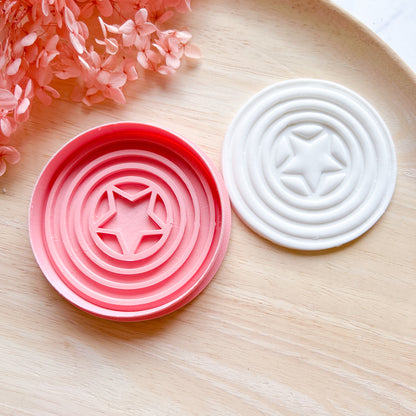 Captain America Shield Cookie Cutter & Stamp