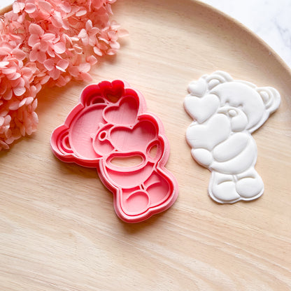 "Teddy with Heart" Cookie Cutter & Stamp Set