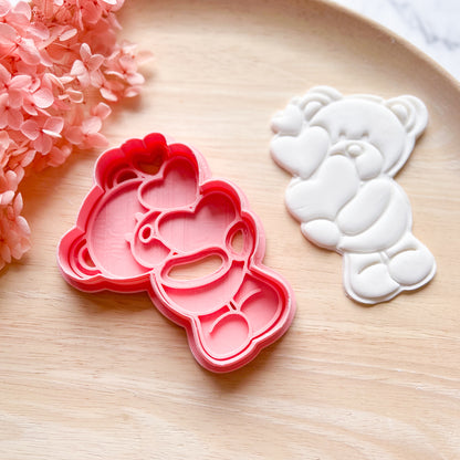 "Teddy with Heart" Cookie Cutter & Stamp Set