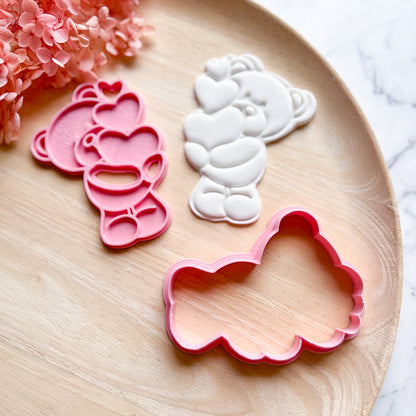 "Teddy with Heart" Cookie Cutter & Stamp Set