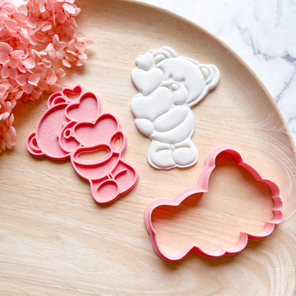 "Teddy with Heart" Cookie Cutter & Stamp Set