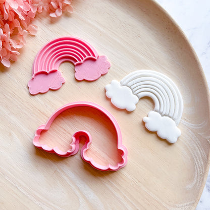 "Rainbow with Cloud" Cookie Cutter & Stamp