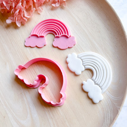 "Rainbow with Cloud" Cookie Cutter & Stamp