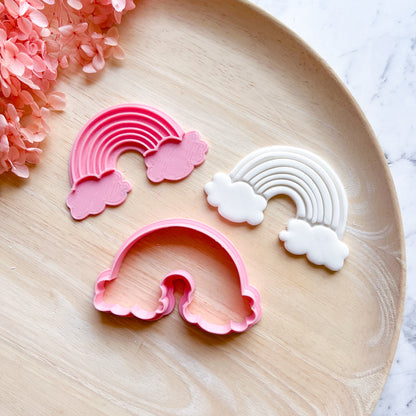 "Rainbow with Cloud" Cookie Cutter & Stamp