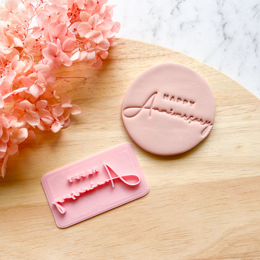 Happy Anniversary Fondant Stamp