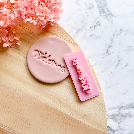 Welcome Fondant Stamp