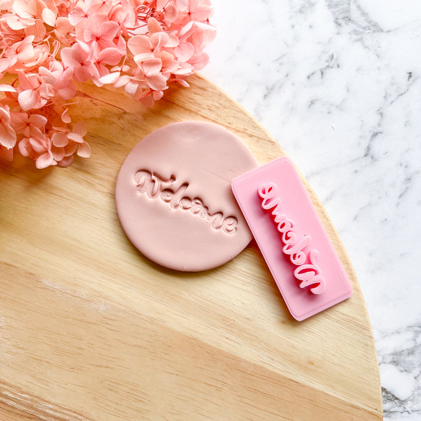 Welcome Fondant Stamp