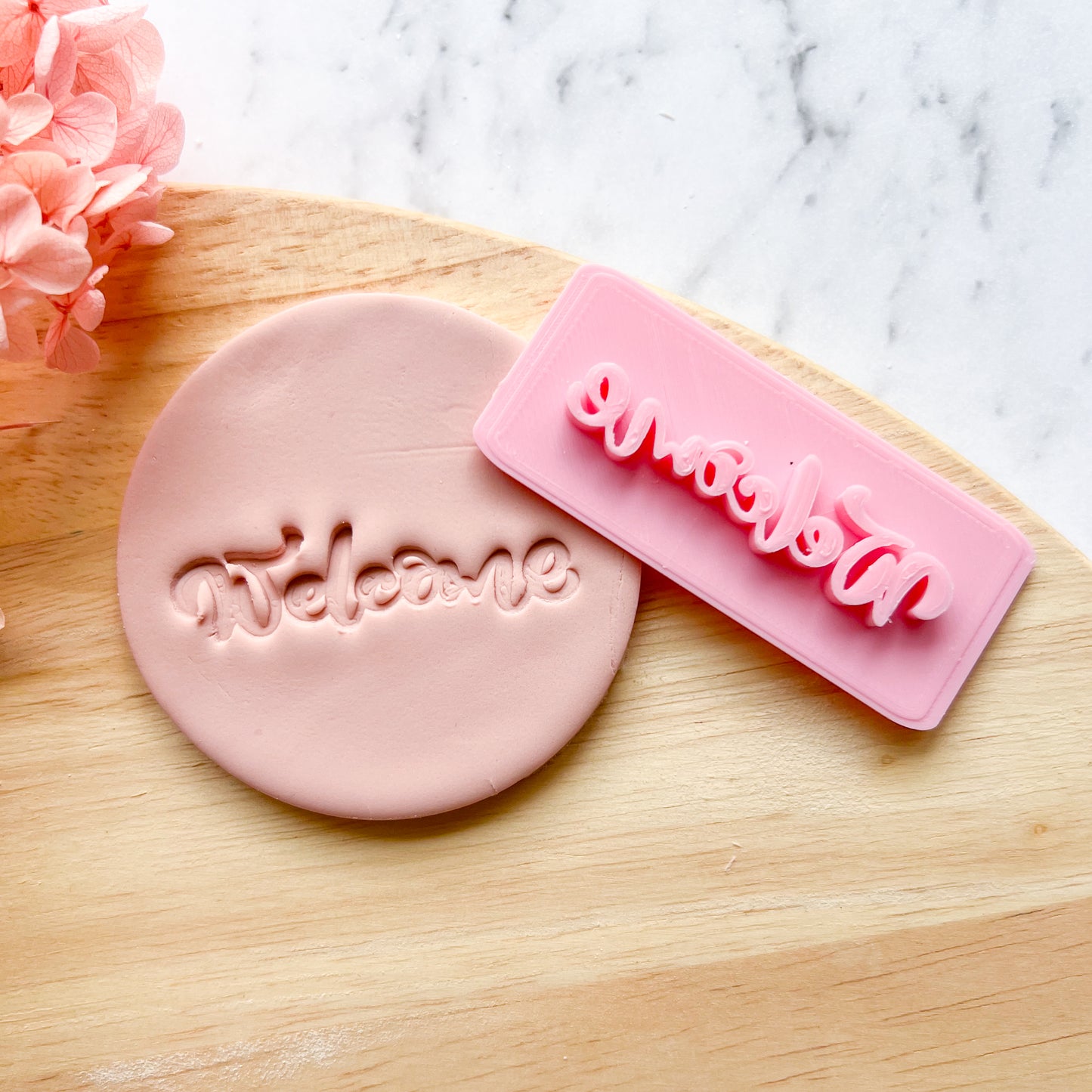 Welcome Fondant Stamp