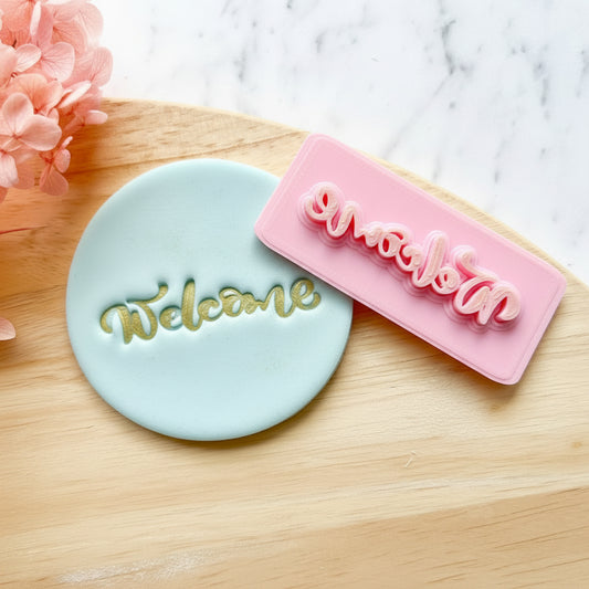 Welcome Fondant Stamp