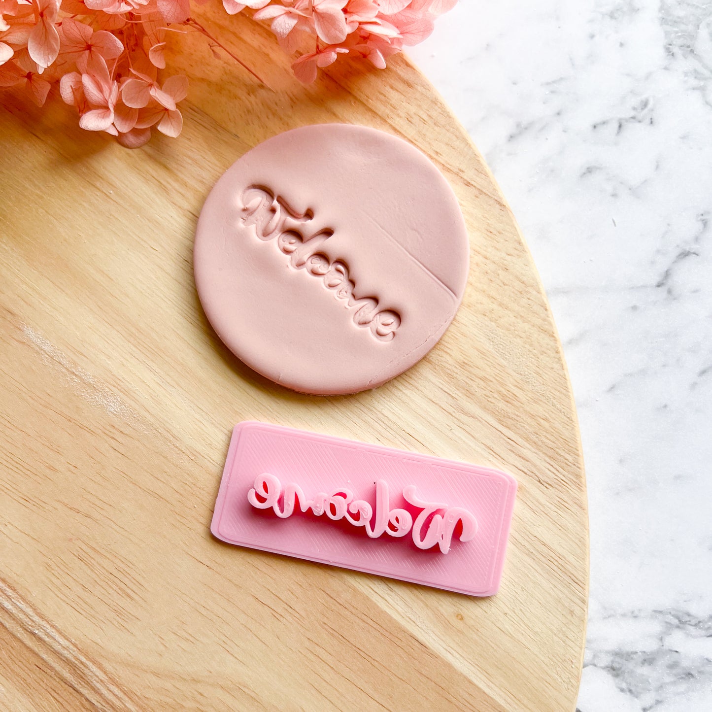 Welcome Fondant Stamp