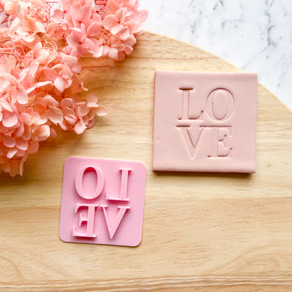 "Stacked Love" Fondant Stamp