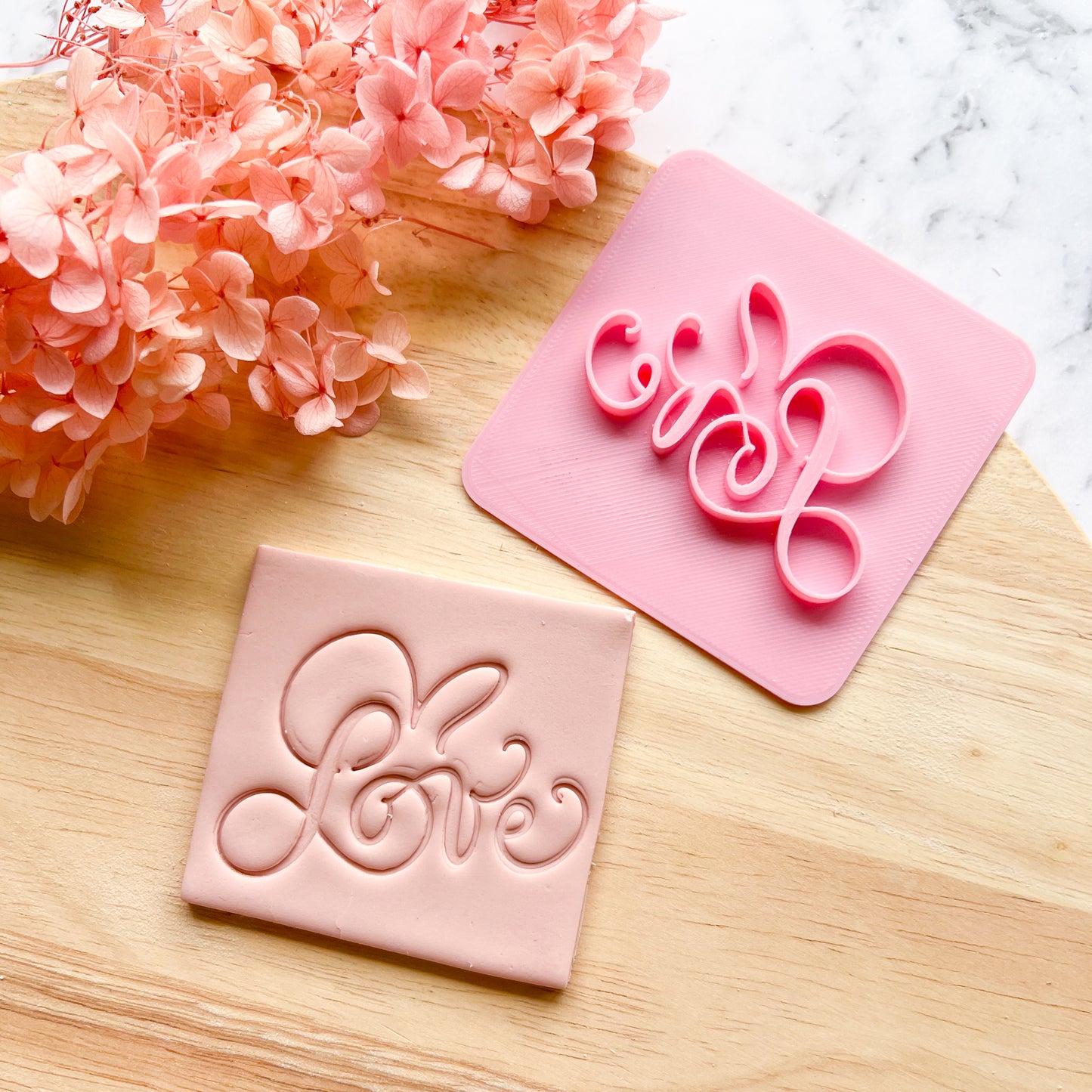 Flowery Love Fondant Stamp