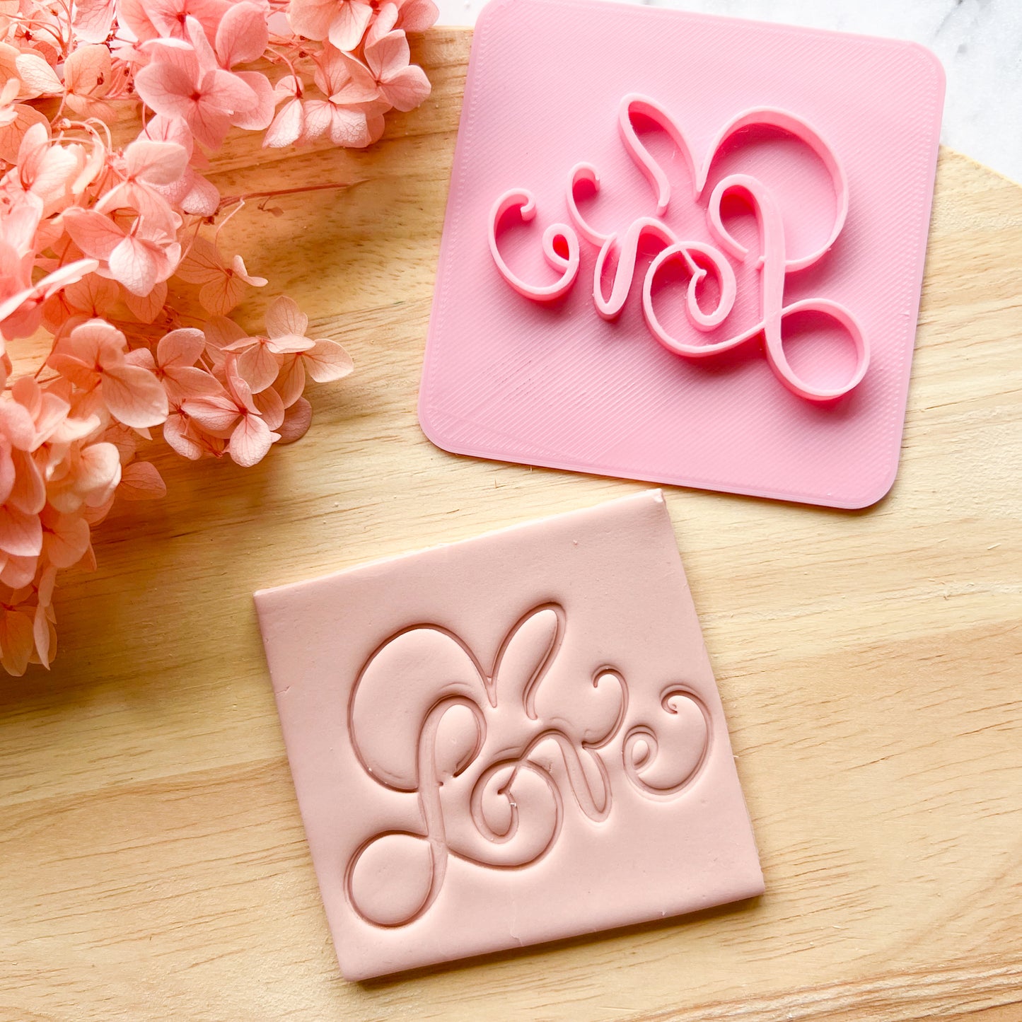 Flowery Love Fondant Stamp