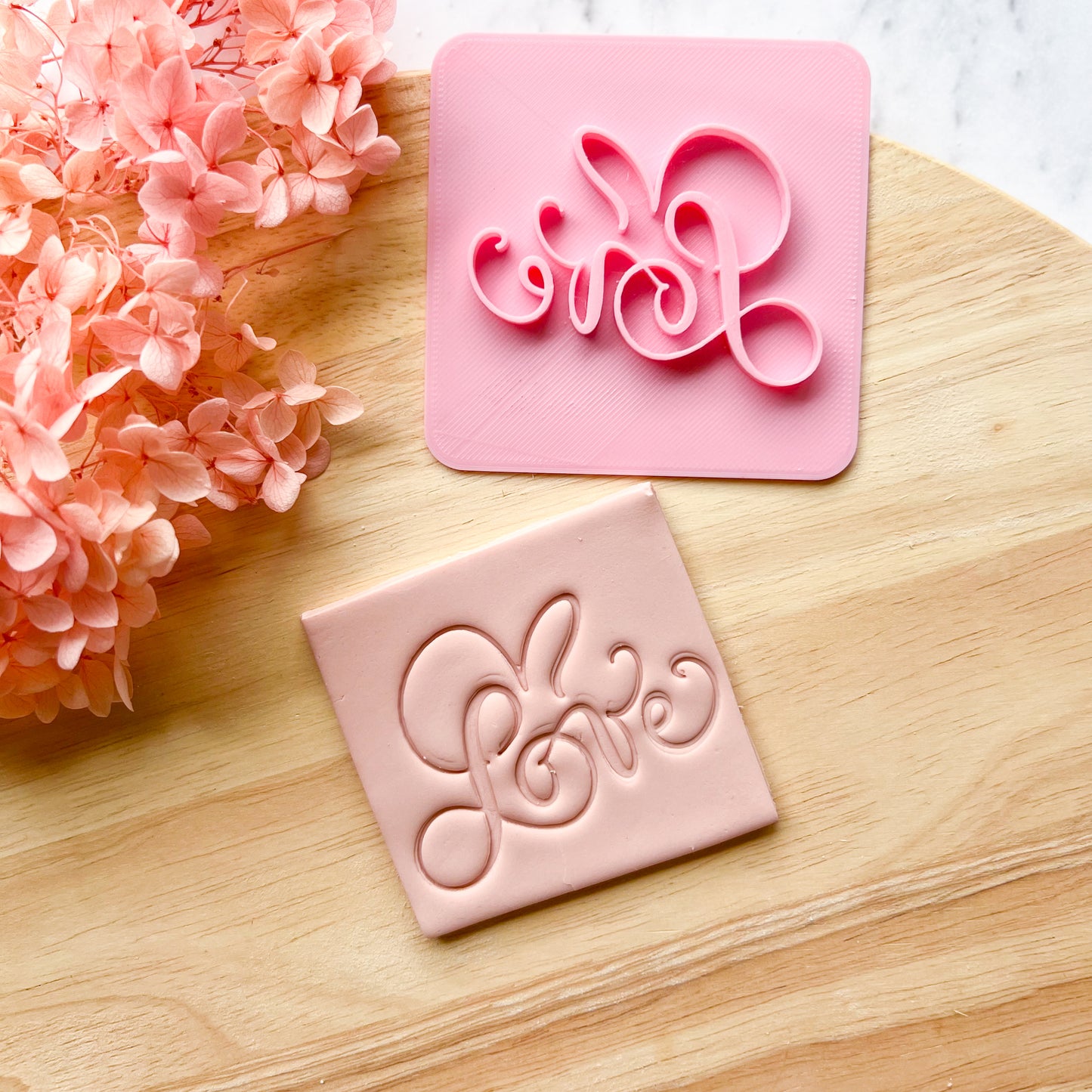 Flowery Love Fondant Stamp