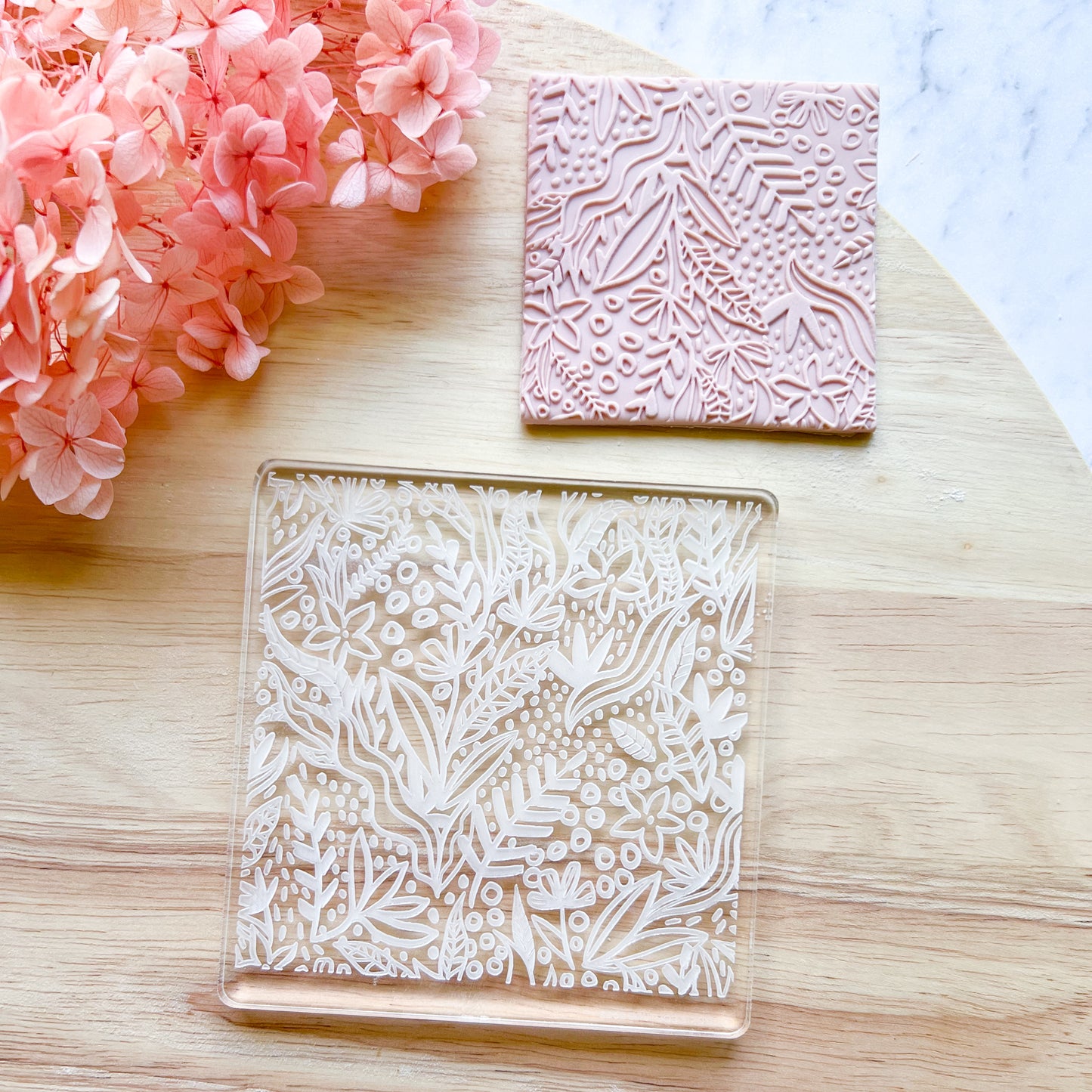 Floral Drawing Texture Plate