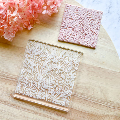 Floral Drawing Texture Plate