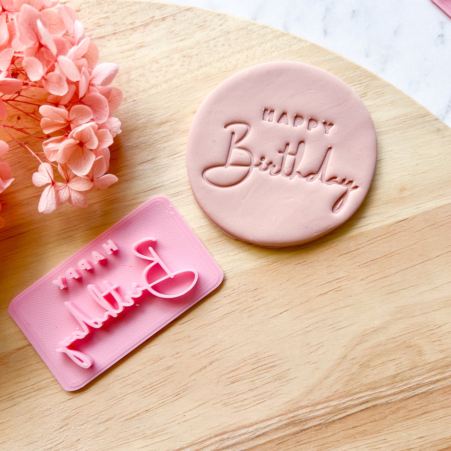 Happy Birthday Font #1 - Fondant Stamp