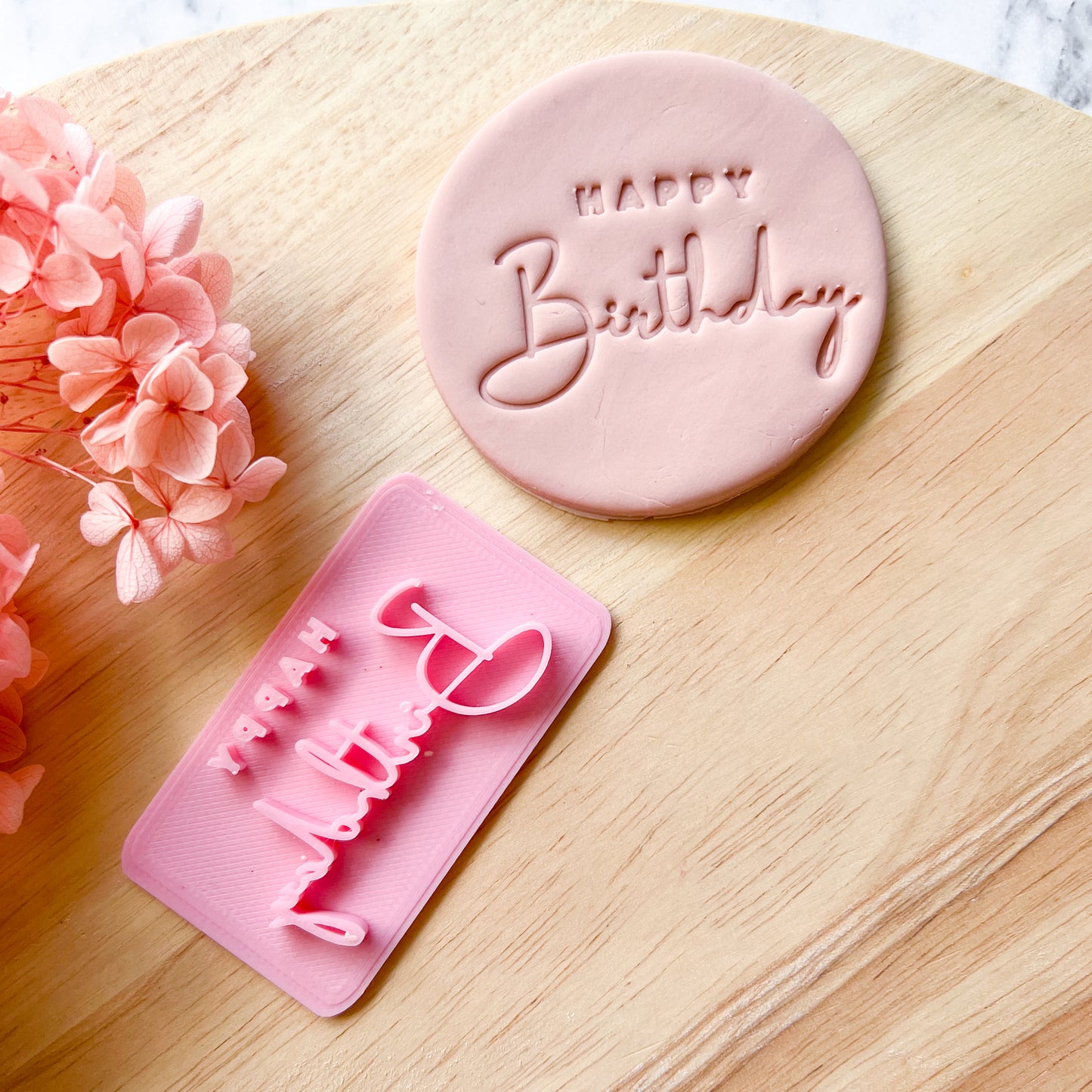 Happy Birthday Font #1 - Fondant Stamp
