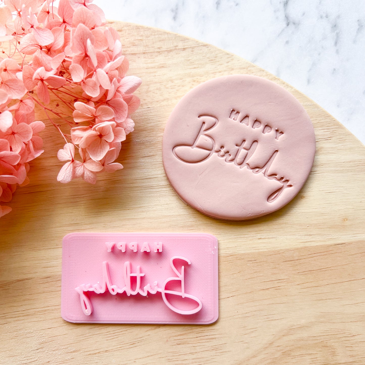 Happy Birthday Font #1 - Fondant Stamp