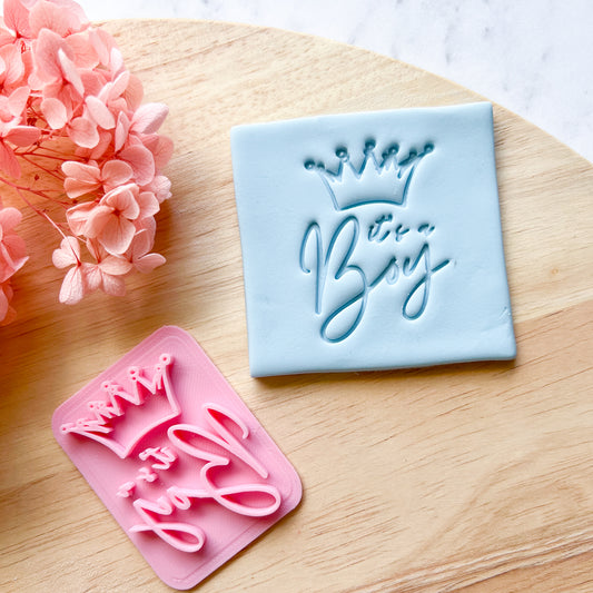 It's a Boy Crown Fondant Stamp