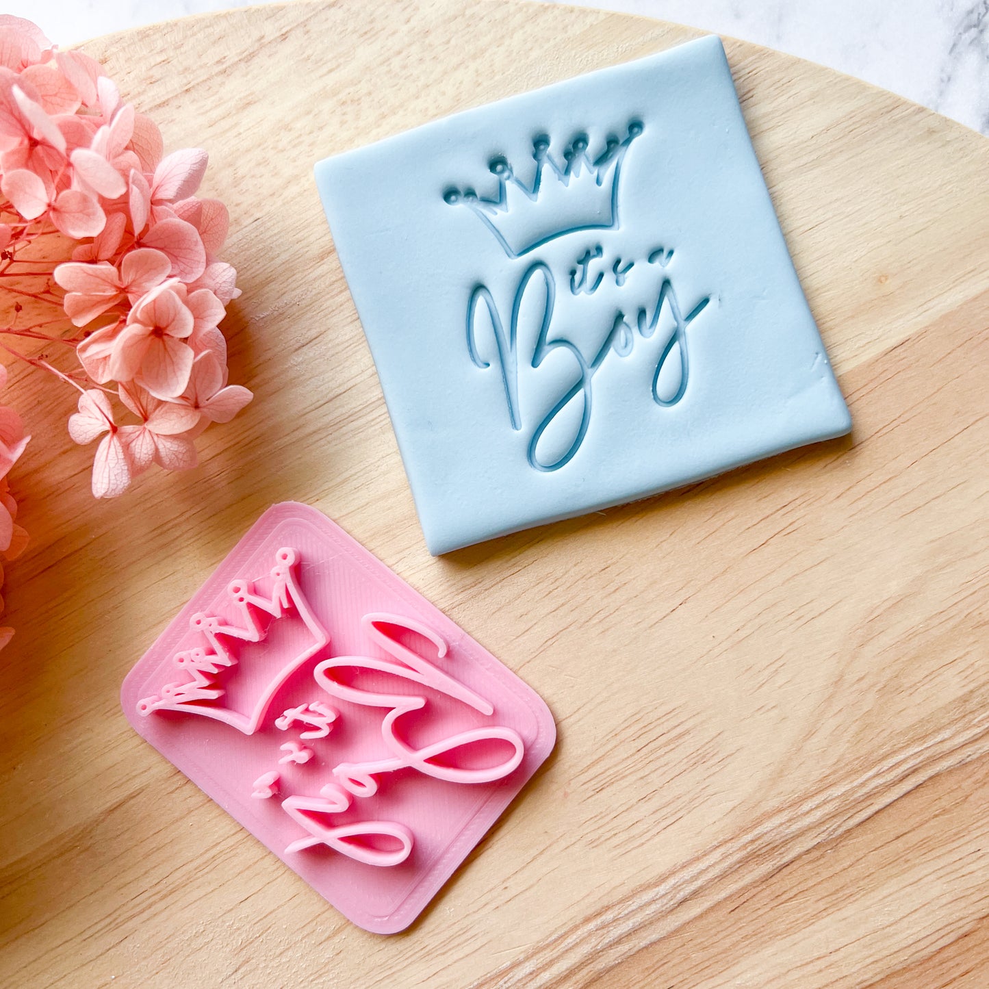 It's a Boy Crown Fondant Stamp