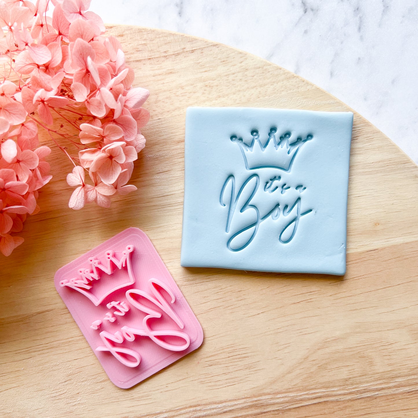 It's a Boy Crown Fondant Stamp