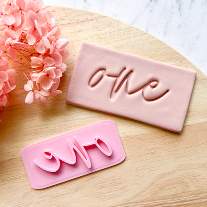 "One Script Font" Fondant Stamp