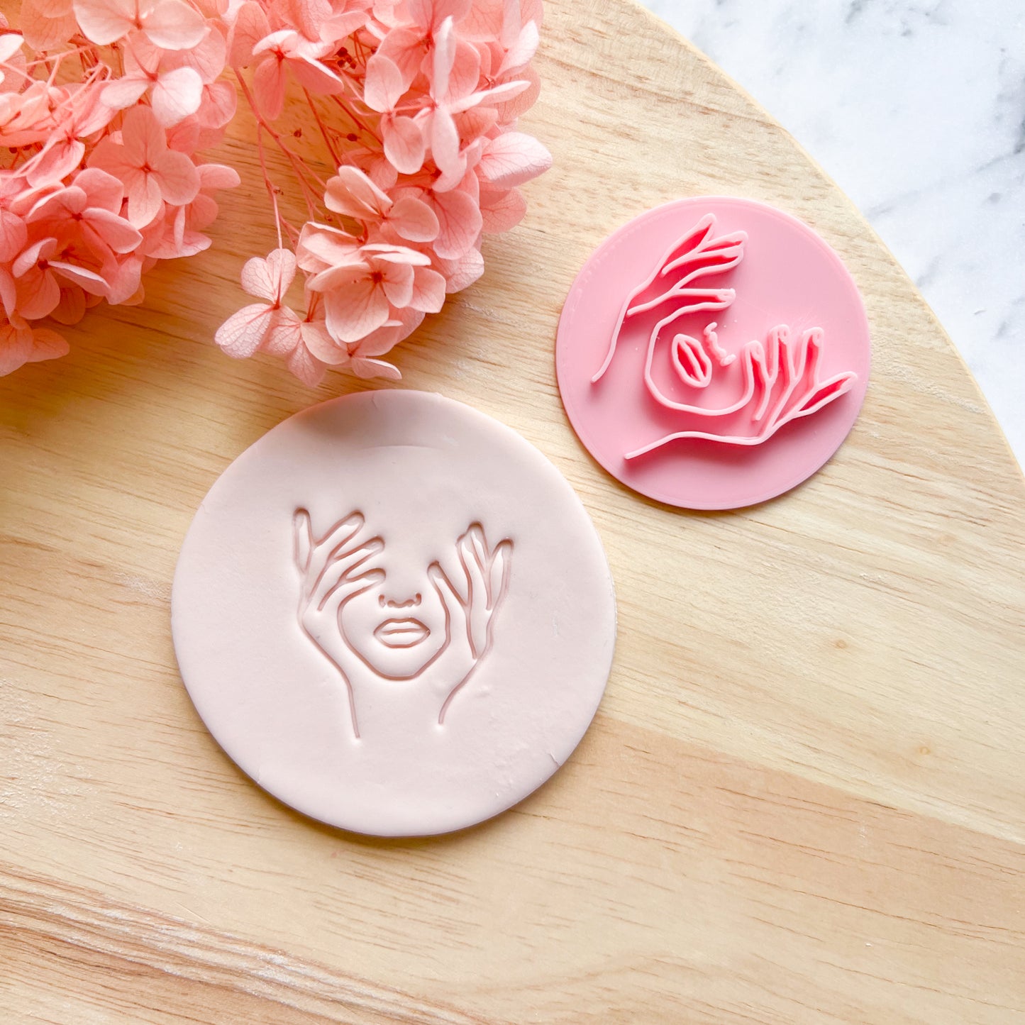 Pretty Face Stamp #3 Fondant Stamp