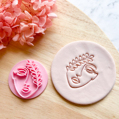 Pretty Face Stamp #2 Fondant Stamp