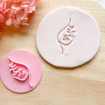 Pretty Face Stamp #4 Fondant Stamp