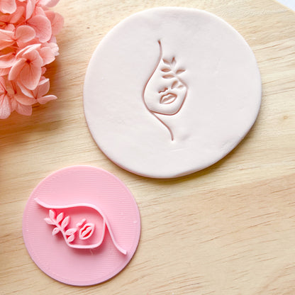 Pretty Face Stamp #4 Fondant Stamp